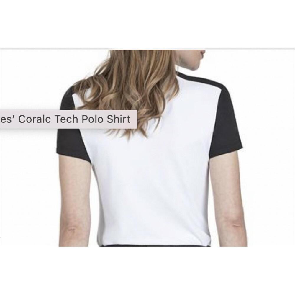 NEW EQUILINE equiline ladies’ coralc tech polo shirt in bianco/white